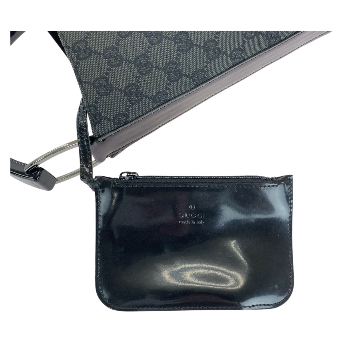 14982
GUCCI グッチ ブラック 黒 GGキャンバス / プラスチック 001 3753 ハンドバッグ  レディース