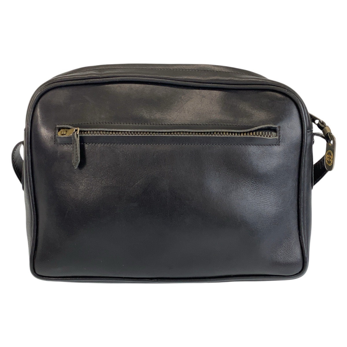 14983
GUCCI グッチ シェリーライン ブラック 黒 ゴールド金具 レザー ショルダーバッグ ポシェット  レディース