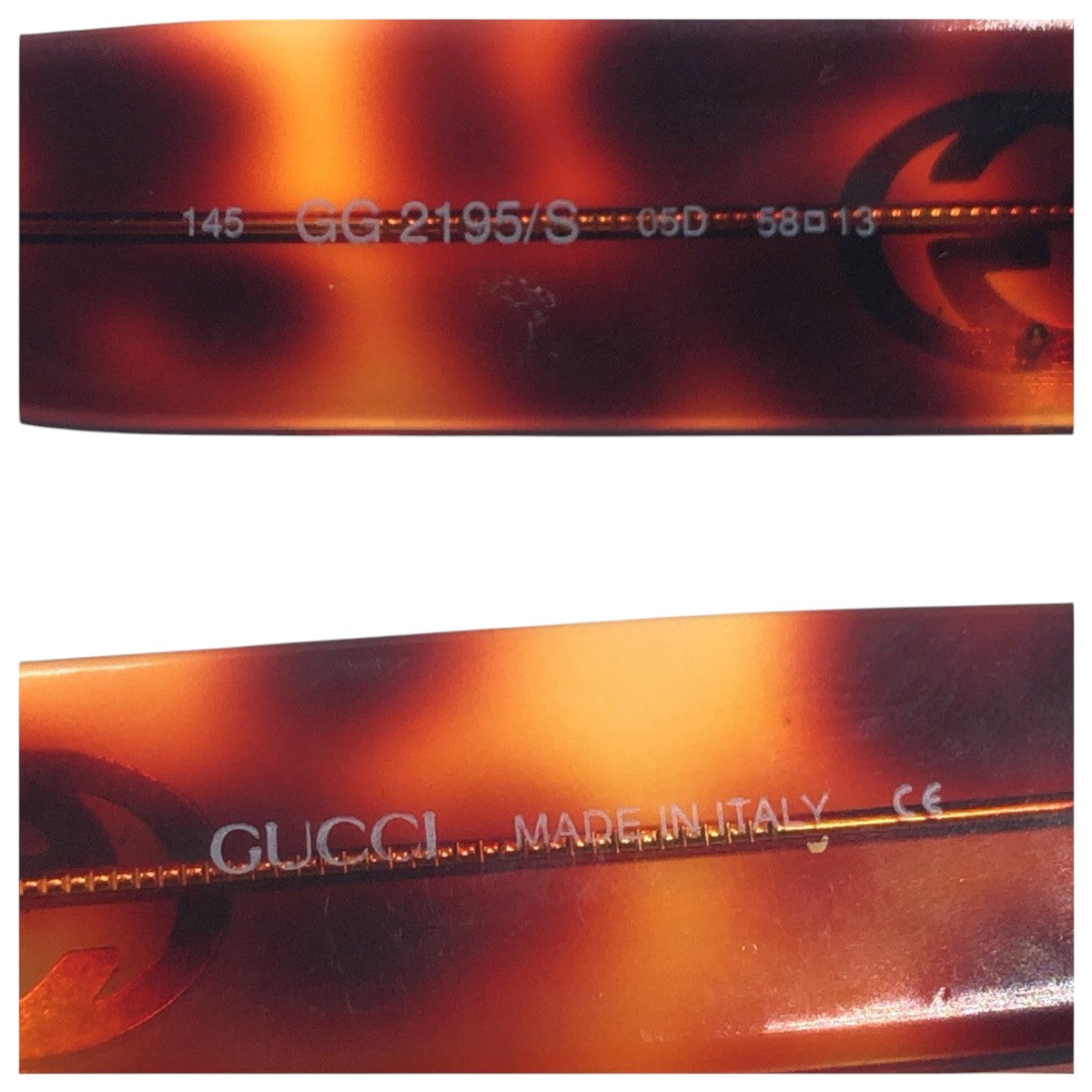 14985
GUCCI グッチ ヴィンテージ GGロゴ ブラウン プラスチック GG2195/S 05D 5813 145 サングラス メガネフレーム 男女兼用 バタフライ  メンズ