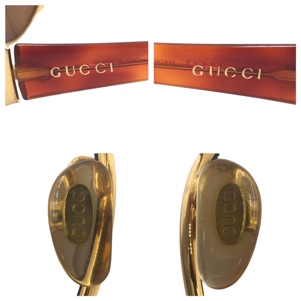14988
GUCCI グッチ ヴィンテージ ゴールド ブラウン メタル GG2378/S 032 サングラス 男女兼用 オーバル  メンズ