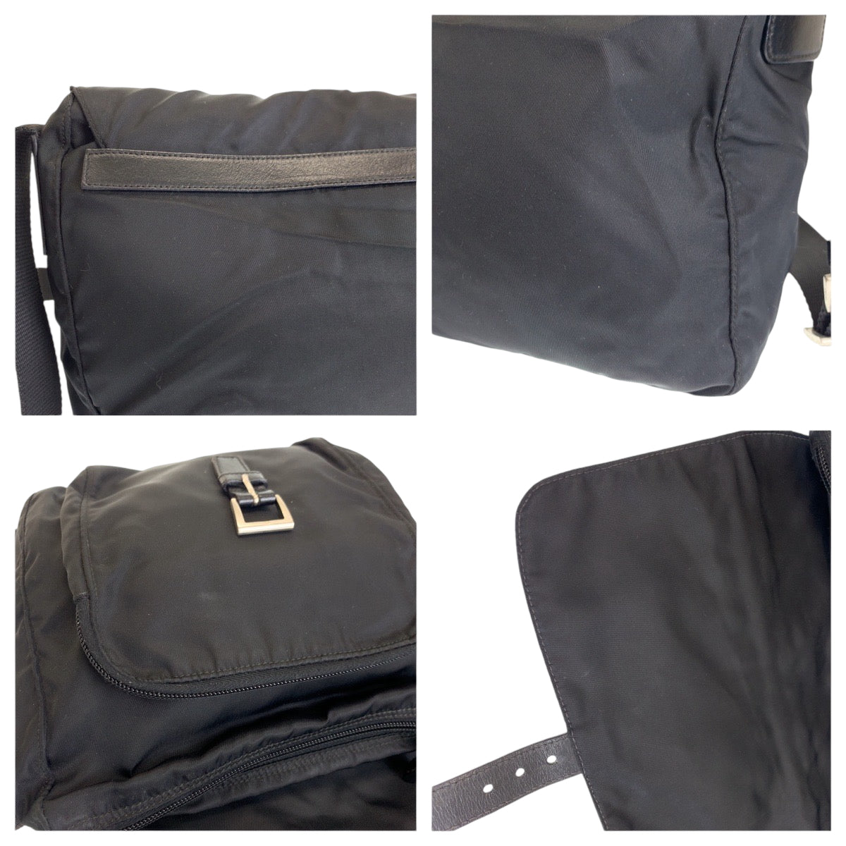 14991
PRADA プラダ テスート 三角ロゴプレート ブラック 黒 シルバー金具 ナイロン BT8994 ショルダーバッグ ポシェット  メンズ