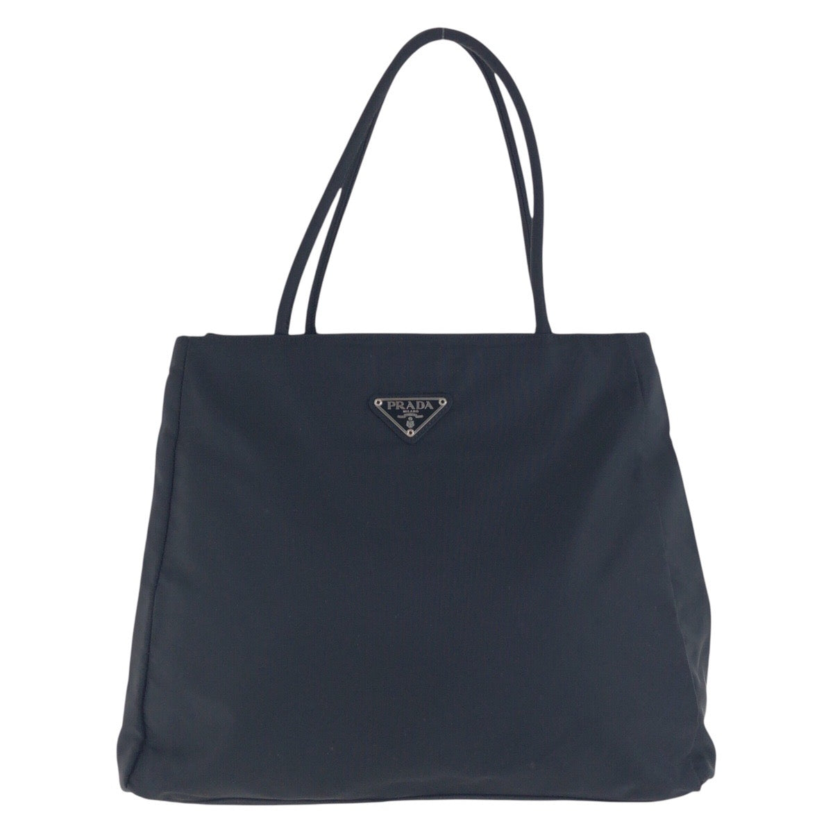 14992
PRADA プラダ テスート 三角ロゴプレート ブラック 黒 シルバー金具 ナイロン トートバッグ ショルダーバッグ  レディース