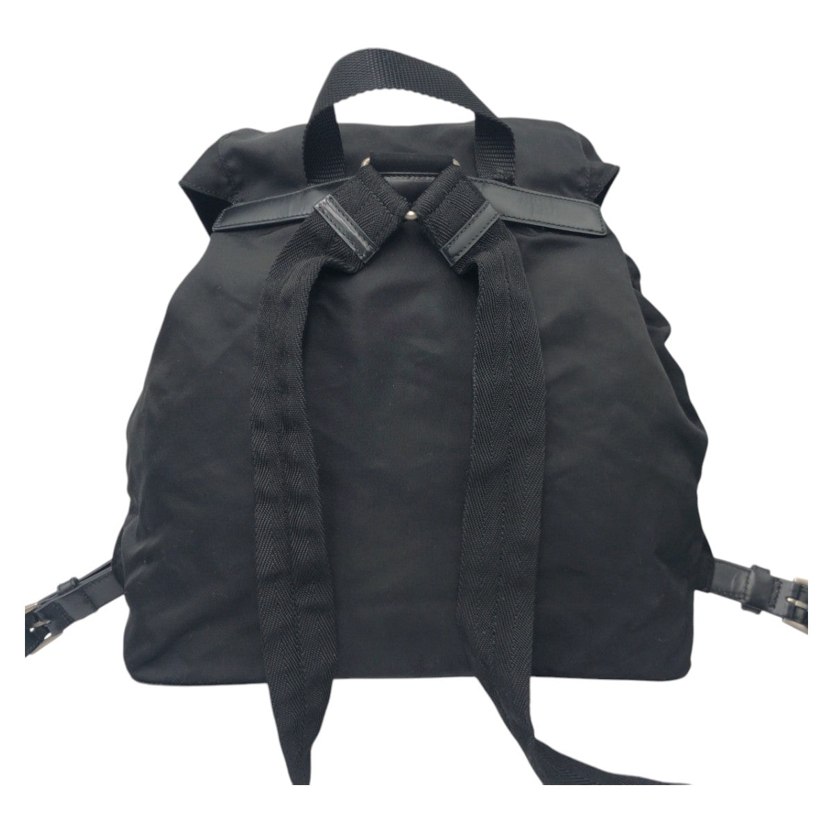14994
PRADA プラダ テスート 三角ロゴ ブラック 黒 ナイロン リュック バックパック 男女兼用  レディース AB40