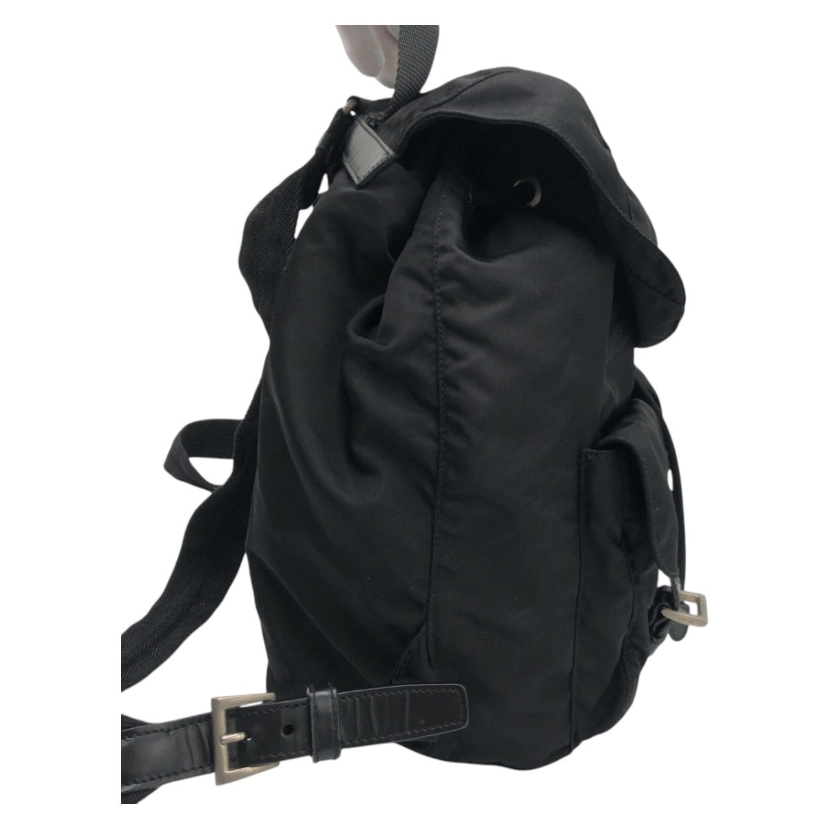 14994
PRADA プラダ テスート 三角ロゴ ブラック 黒 ナイロン リュック バックパック 男女兼用  レディース AB40