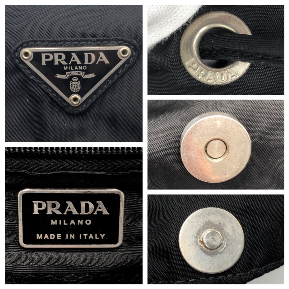 14994
PRADA プラダ テスート 三角ロゴ ブラック 黒 ナイロン リュック バックパック 男女兼用  レディース AB40