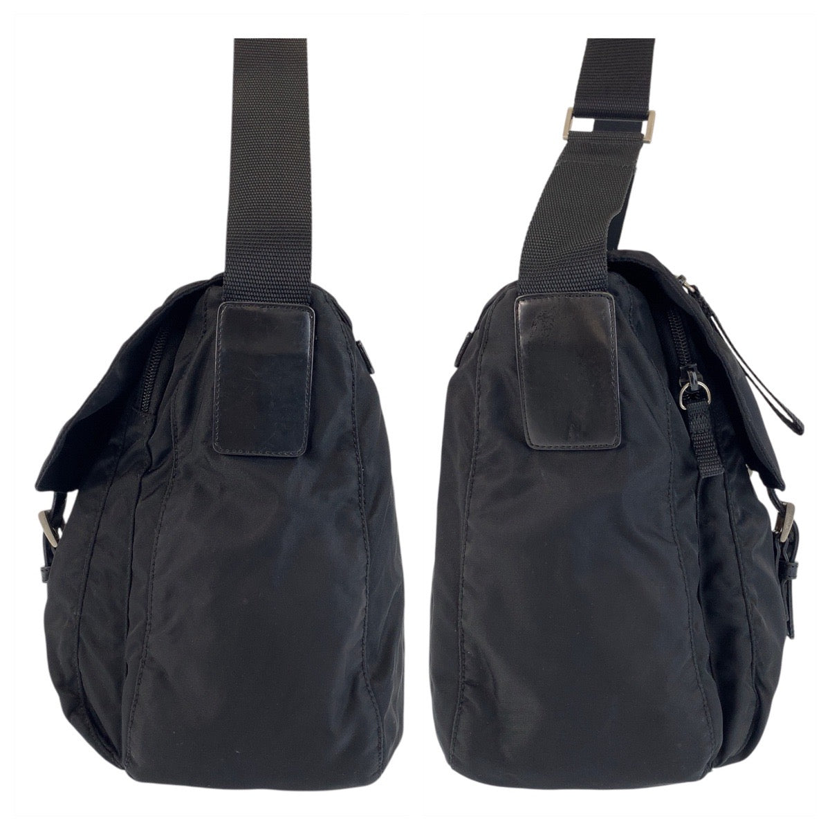 14995
PRADA プラダ テスート 三角ロゴプレート ブラック 黒 シルバー金具 ナイロン ショルダーバッグ メッセンジャーバッグ 男女兼用  メンズ