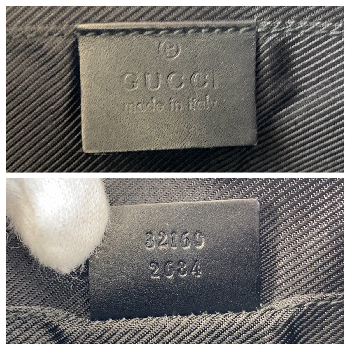 14997
GUCCI グッチ ブラック 黒 GGキャンバス / レザー 32160 ショルダーバッグ  レディース