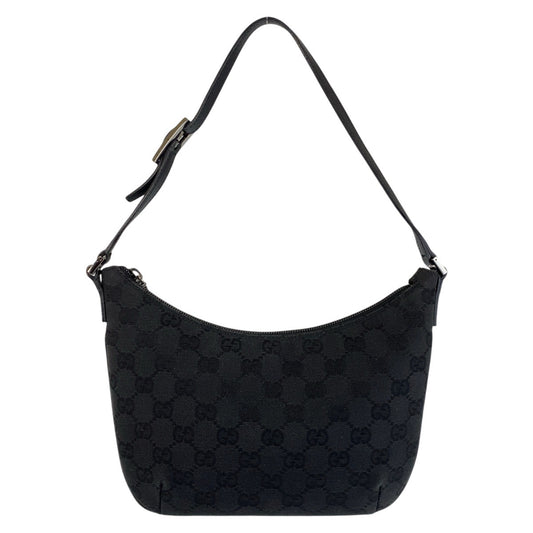 14997
GUCCI グッチ ブラック 黒 GGキャンバス / レザー 32160 ショルダーバッグ  レディース