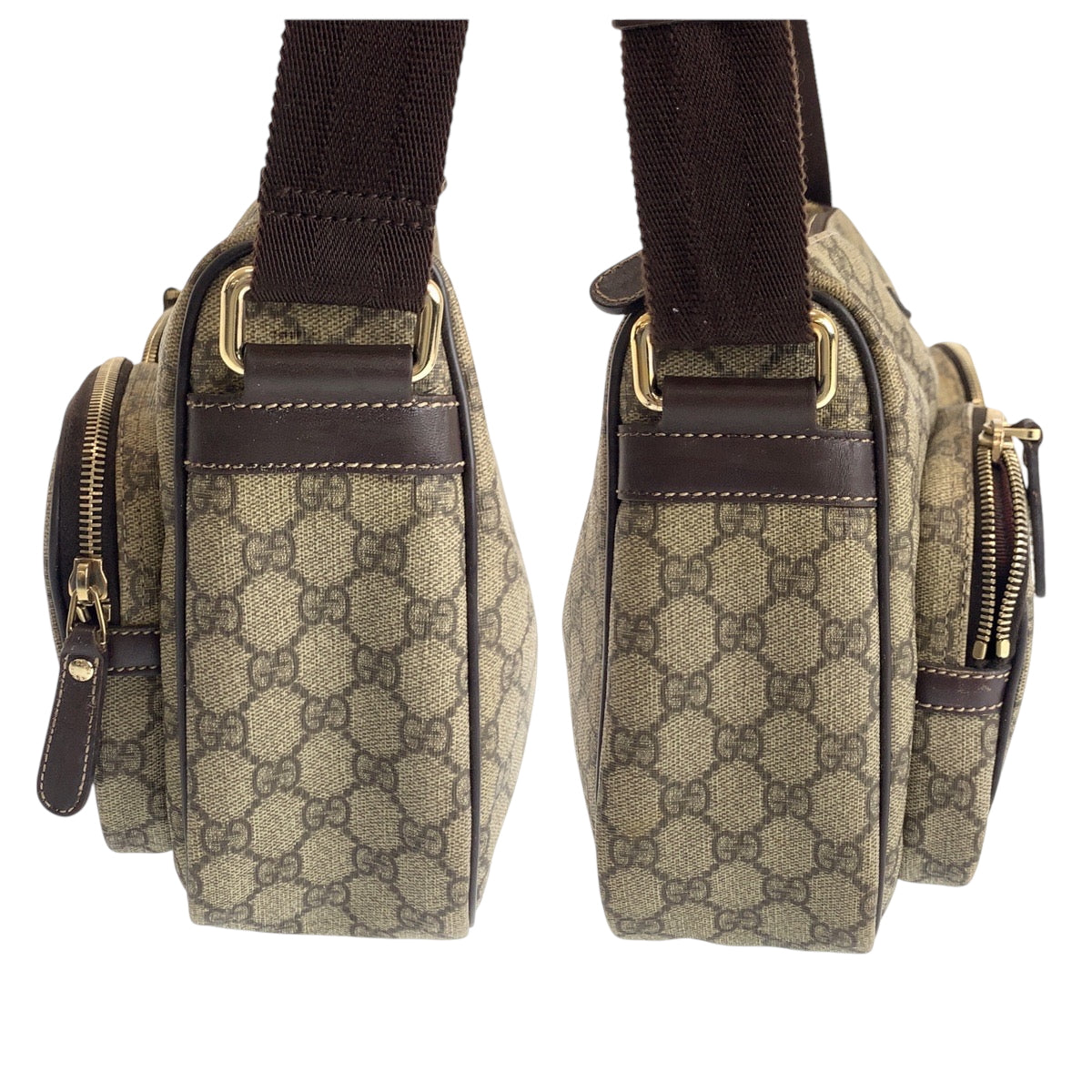 14999
GUCCI グッチ ブラウン ベージュ シルバー金具 GGスプリームキャンバス 246861 ショルダーバッグ メッセンジャーバッグ  レディース