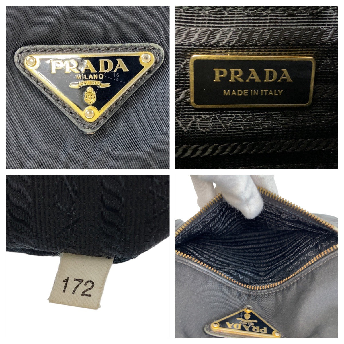 15000
PRADA プラダ テスート 三角ロゴプレート ブラック 黒 ゴールド金具 ナイロン / レザー ショルダーバッグ メッセンジャーバッグ  レディース