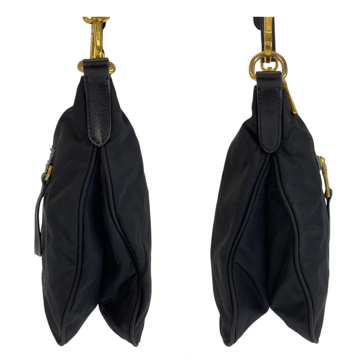 15000
PRADA プラダ テスート 三角ロゴプレート ブラック 黒 ゴールド金具 ナイロン / レザー ショルダーバッグ メッセンジャーバッグ  レディース