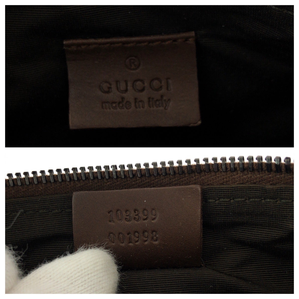 15001
GUCCI グッチ ブラウン ブラック金具 GGキャンバス 103399 ハンドバッグ アクセサリーポーチ ショルダーバッグ  レディース