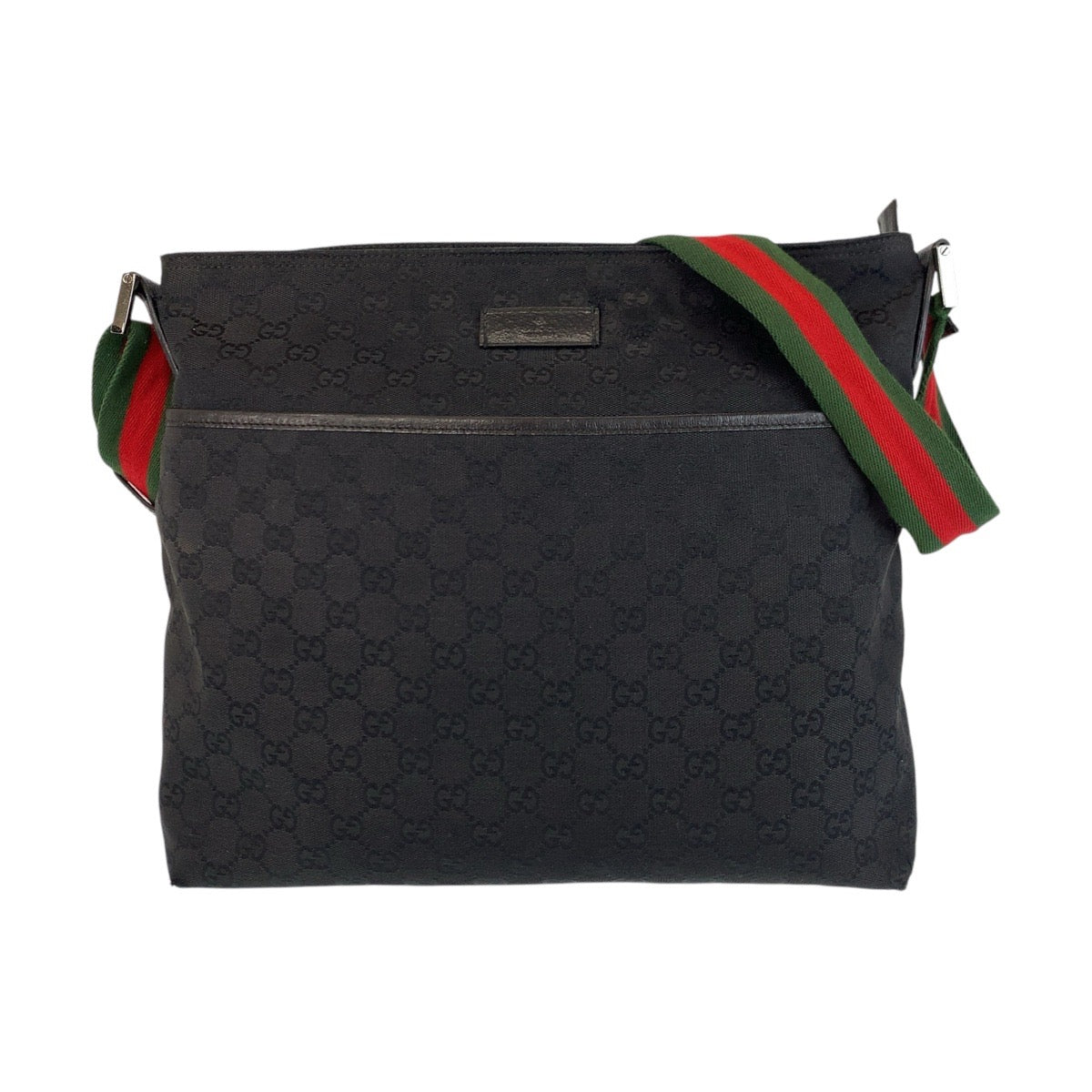 15003
GUCCI グッチ シェリーライン ブラック 黒 GGキャンバス / レザー 189751 斜めがけ ショルダーバッグ メッセンジャーバッグ  レディース