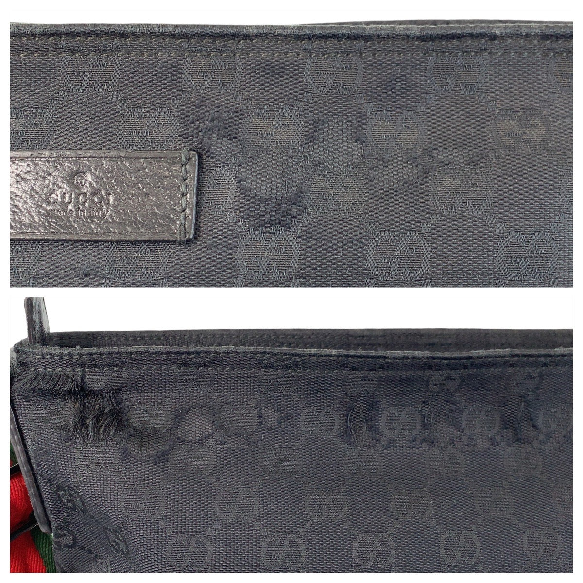 15003
GUCCI グッチ シェリーライン ブラック 黒 GGキャンバス / レザー 189751 斜めがけ ショルダーバッグ メッセンジャーバッグ  レディース