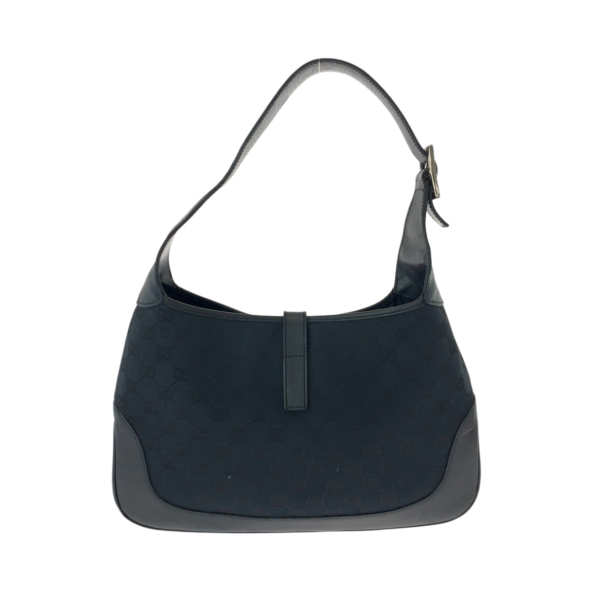 15005
GUCCI グッチ ジャッキー ブラック 黒 シルバー金具 GGキャンバス 001 3306 ホーボー ワンショルダーバッグ 肩掛け  レディース