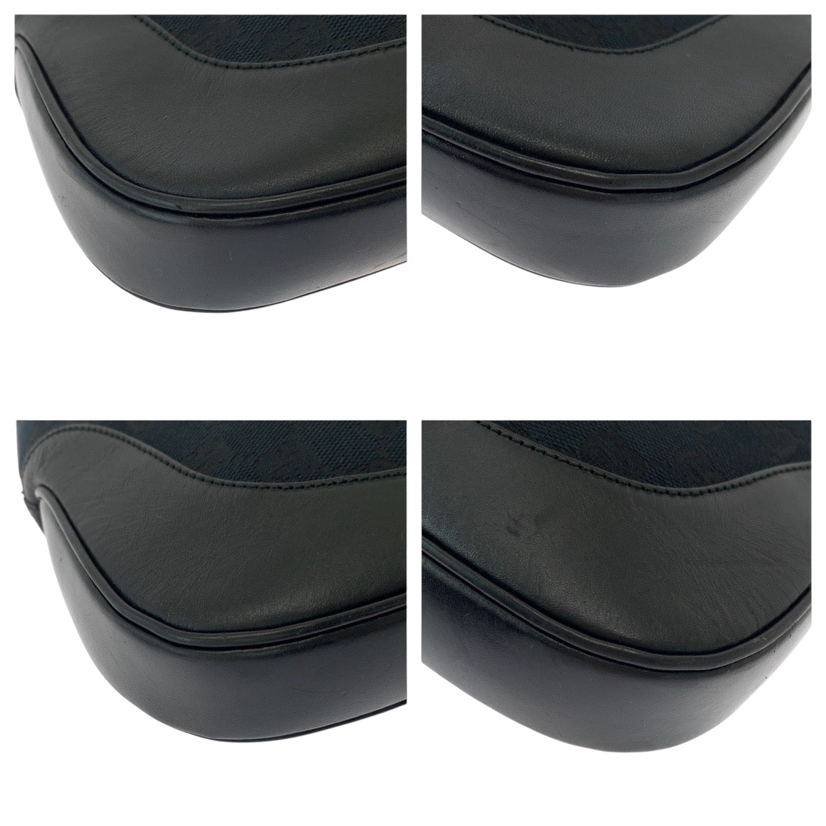 15005
GUCCI グッチ ジャッキー ブラック 黒 シルバー金具 GGキャンバス 001 3306 ホーボー ワンショルダーバッグ 肩掛け  レディース
