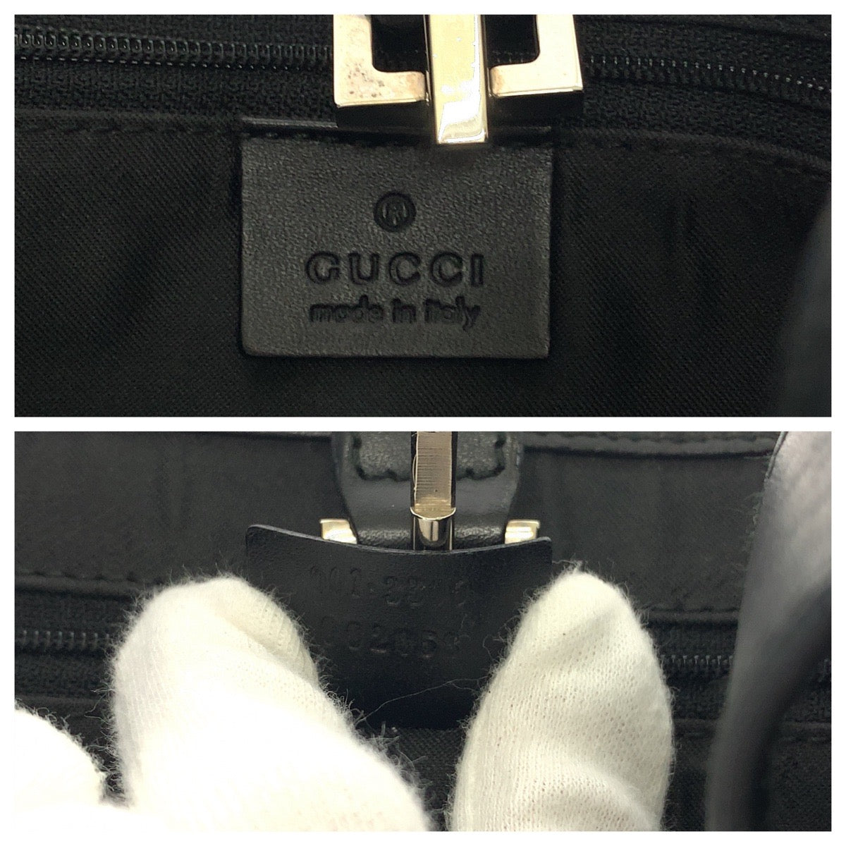 15005
GUCCI グッチ ジャッキー ブラック 黒 シルバー金具 GGキャンバス 001 3306 ホーボー ワンショルダーバッグ 肩掛け  レディース