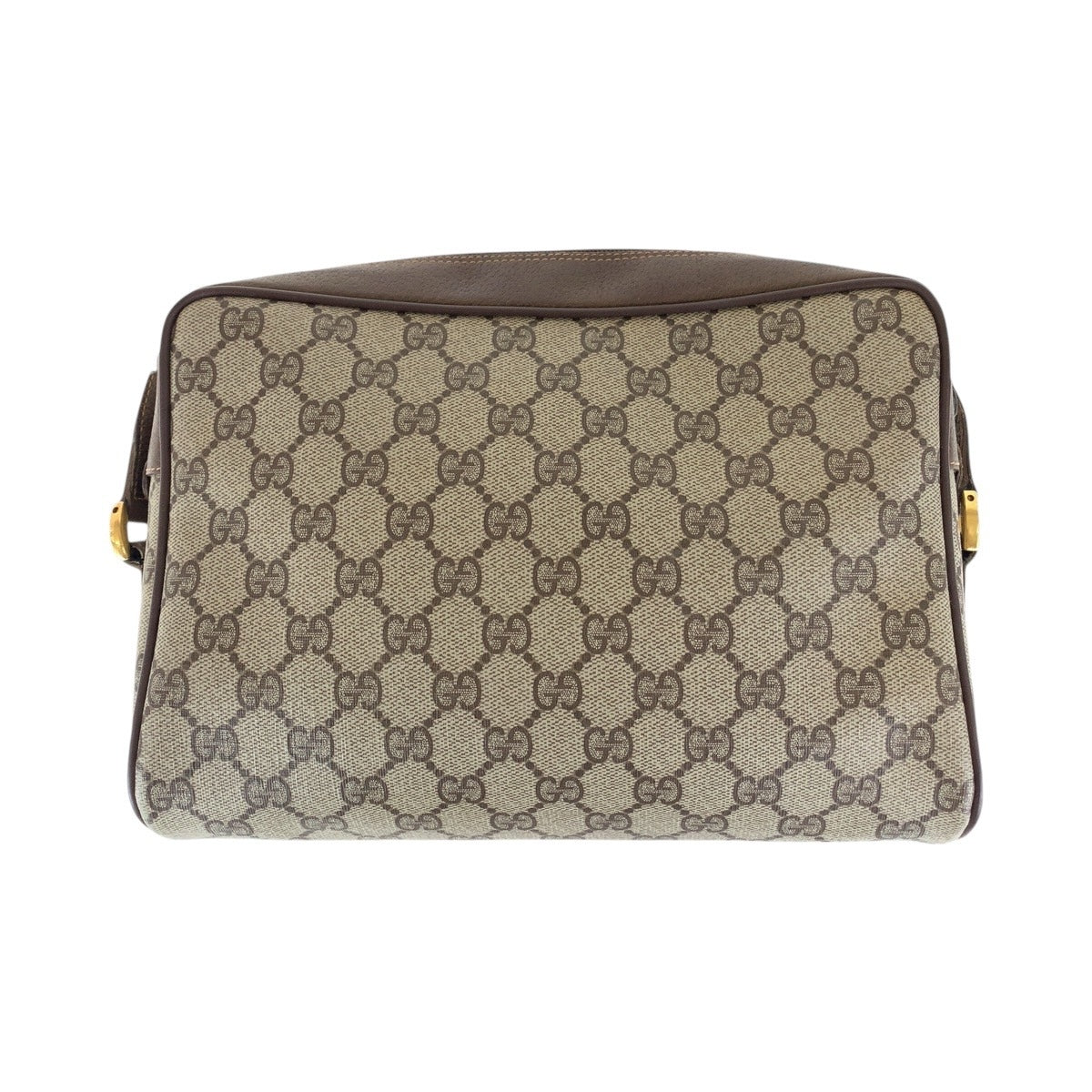 15006
GUCCI グッチ ヴィンテージ オールドグッチ シェリーライン ブラウン ゴールド金具 GGスプリームキャンバス / レザー 56 02 088 ショルダーバッグ ポシェット  レディース
