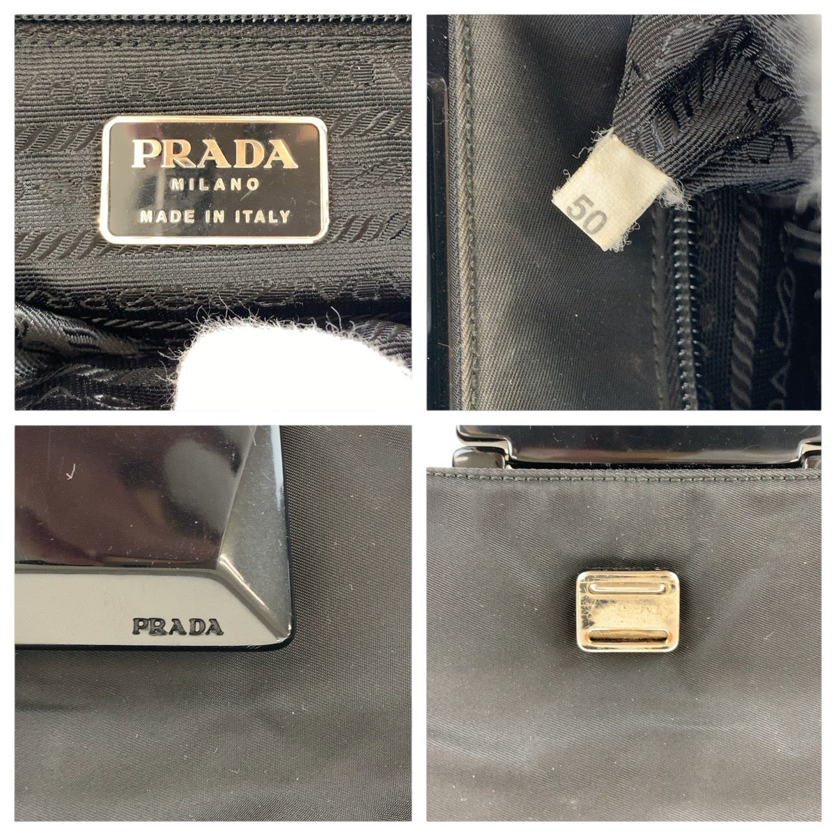 15007
PRADA プラダ テスート ブラック 黒 シルバー金具 ナイロン / プラスチック ショルダーバッグ  レディース