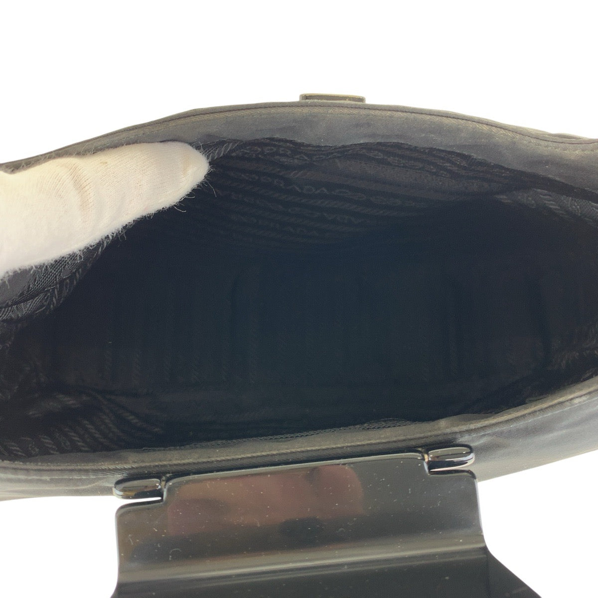 15007
PRADA プラダ テスート ブラック 黒 シルバー金具 ナイロン / プラスチック ショルダーバッグ  レディース