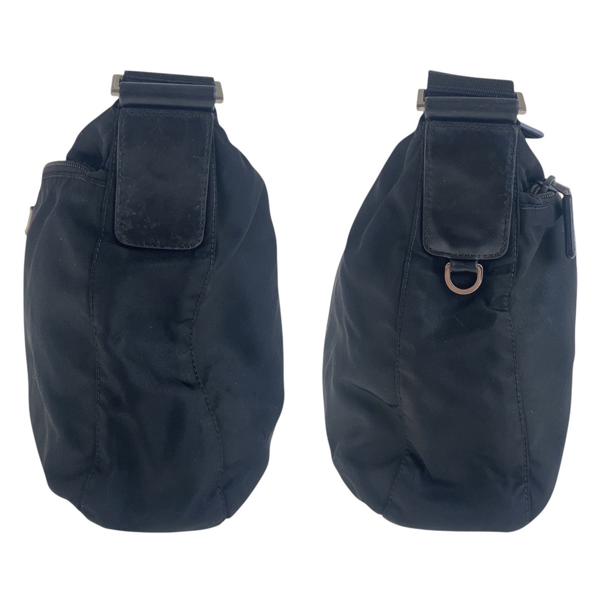 15008
PRADA プラダ テスート 三角ロゴプレート ブラック 黒 シルバー金具 ナイロン 斜め掛け ショルダーバッグ 男女兼用  メンズ AB38