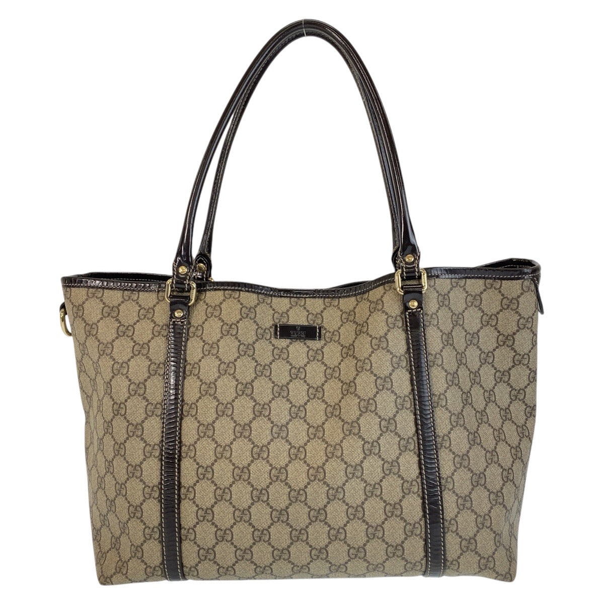 15009
GUCCI グッチ ブラウン ベージュ ゴールド金具 GGスプリームキャンバス / レザー 197953 トートバッグ ショルダーバッグ  レディース