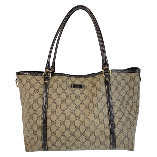15009
GUCCI グッチ ブラウン ベージュ ゴールド金具 GGスプリームキャンバス / レザー 197953 トートバッグ ショルダーバッグ  レディース