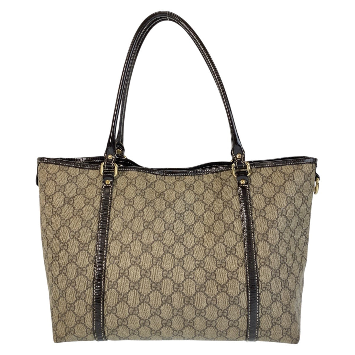 15009
GUCCI グッチ ブラウン ベージュ ゴールド金具 GGスプリームキャンバス / レザー 197953 トートバッグ ショルダーバッグ  レディース