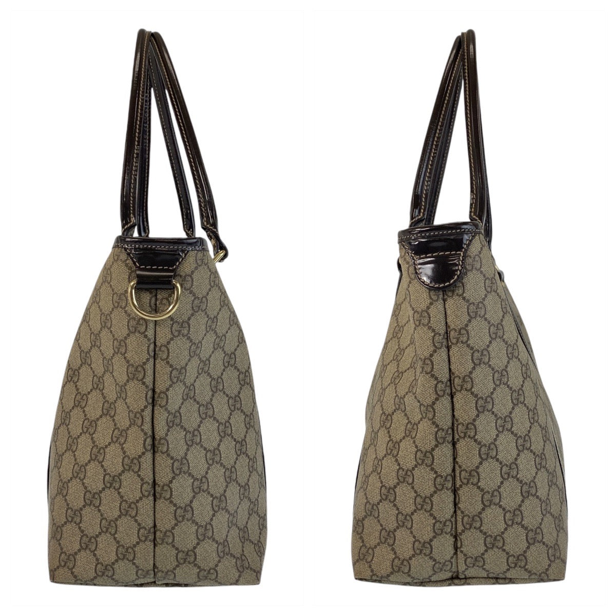 15009
GUCCI グッチ ブラウン ベージュ ゴールド金具 GGスプリームキャンバス / レザー 197953 トートバッグ ショルダーバッグ  レディース