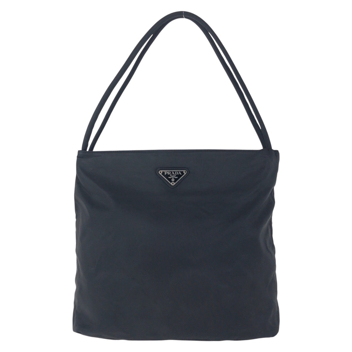 15012
PRADA プラダ テスート 三角ロゴプレート ブラック 黒 シルバー金具 ナイロン トートバッグ ショルダーバッグ  レディース