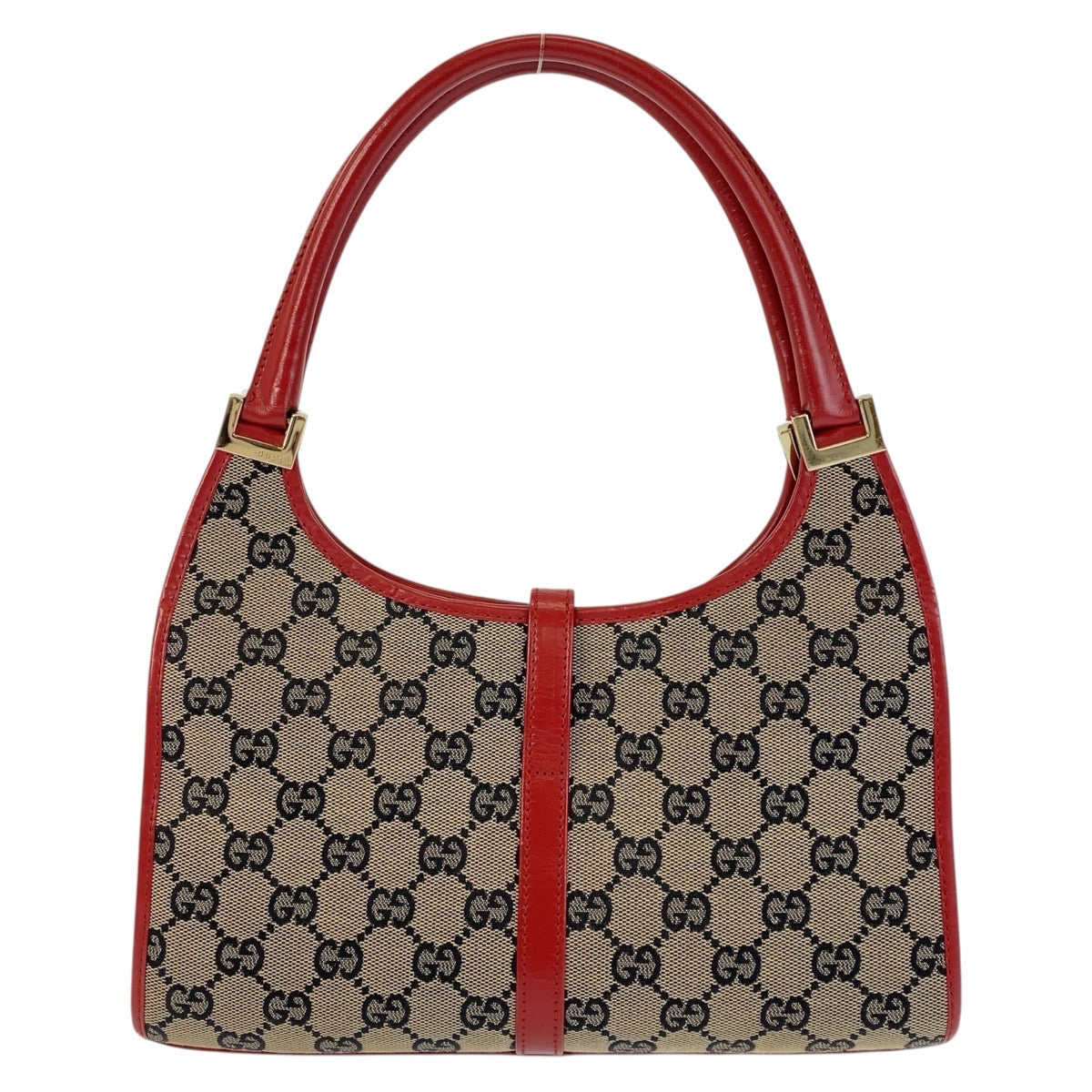 15013
GUCCI グッチ ジャッキー レッド ベージュ ゴールド金具 GGキャンバス / レザー 002 1068 ホーボー ショルダーバッグ ハンドバッグ  レディース