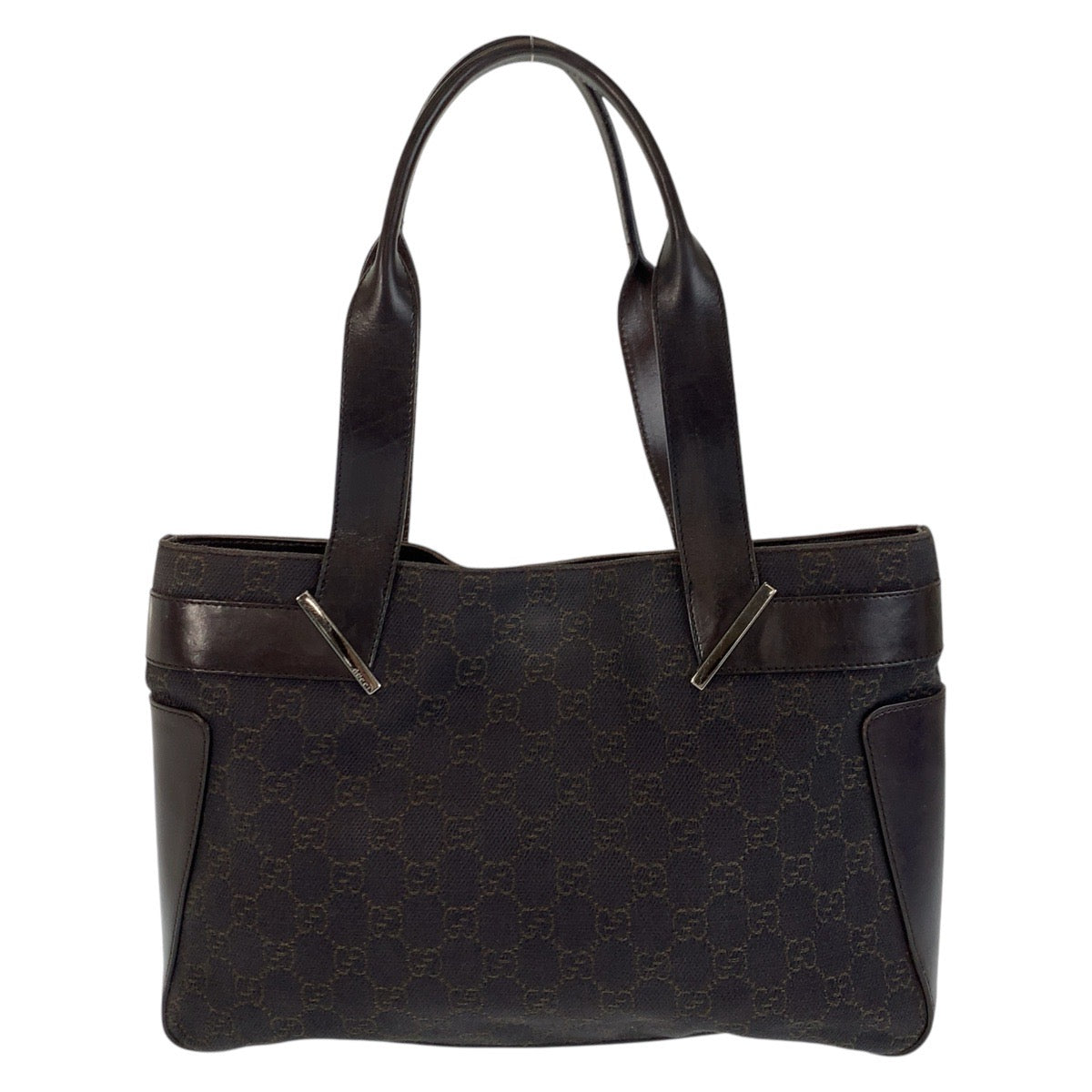 15014
GUCCI グッチ ブラウン GGキャンバス / レザー 73983 トートバッグ ショルダーバッグ  レディース
