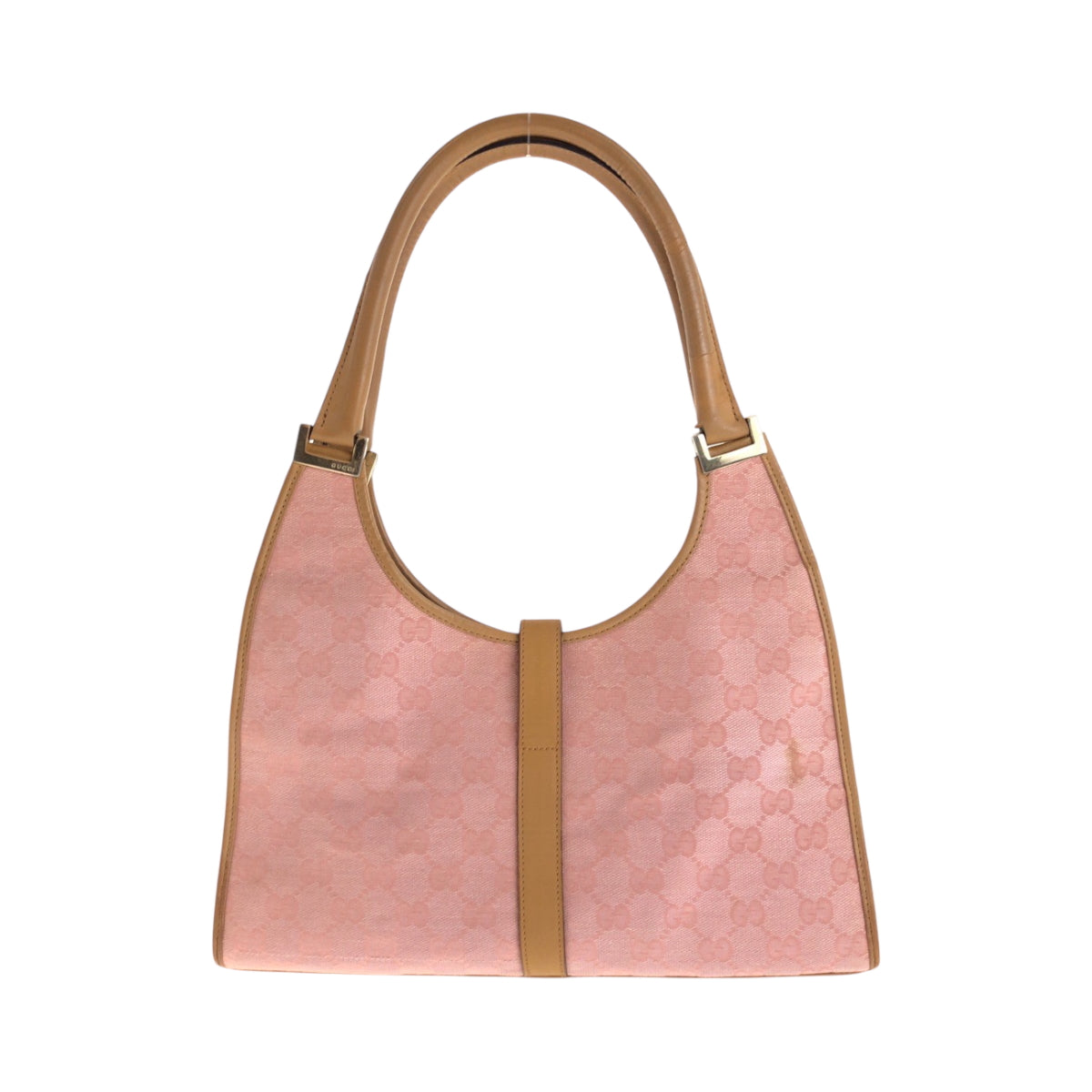 15015
GUCCI グッチ ジャッキー ピンク ブラウン ゴールド金具 GGキャンバス 002 1067 ホーボー ワンショルダーバッグ 肩掛け  レディース