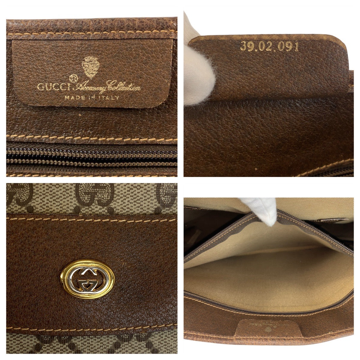 15016
GUCCI グッチ シェリーライン オールドグッチ ベージュ ブラウン ゴールド金具 GGスプリームキャンバス 39 02 091 トートバッグ ショルダーバッグ  レディース