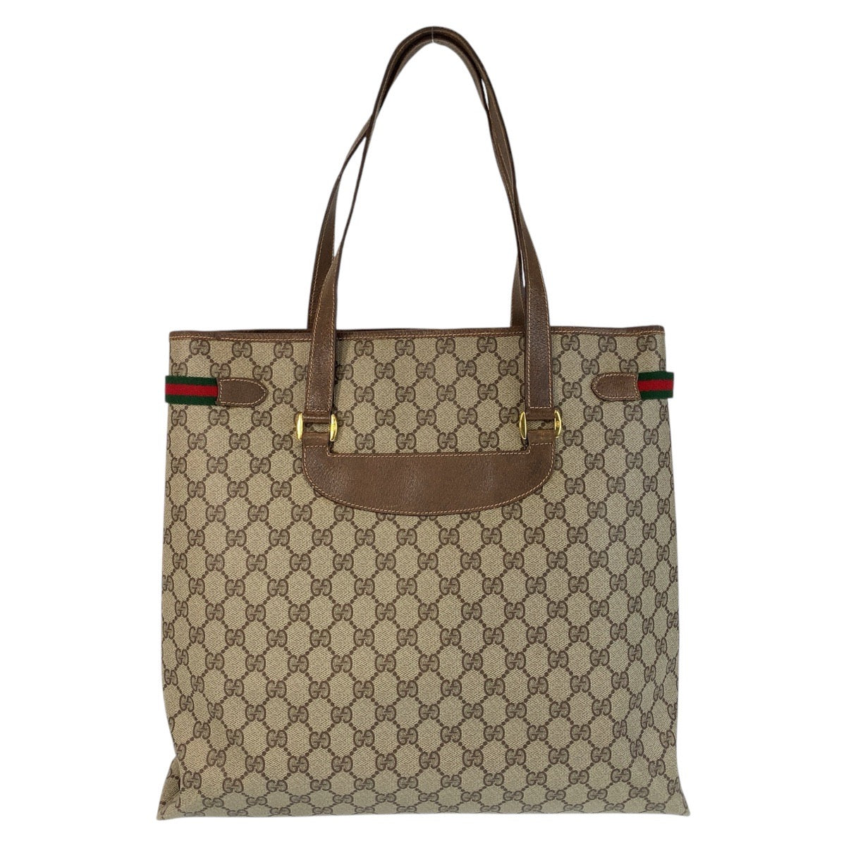 15016
GUCCI グッチ シェリーライン オールドグッチ ベージュ ブラウン ゴールド金具 GGスプリームキャンバス 39 02 091 トートバッグ ショルダーバッグ  レディース