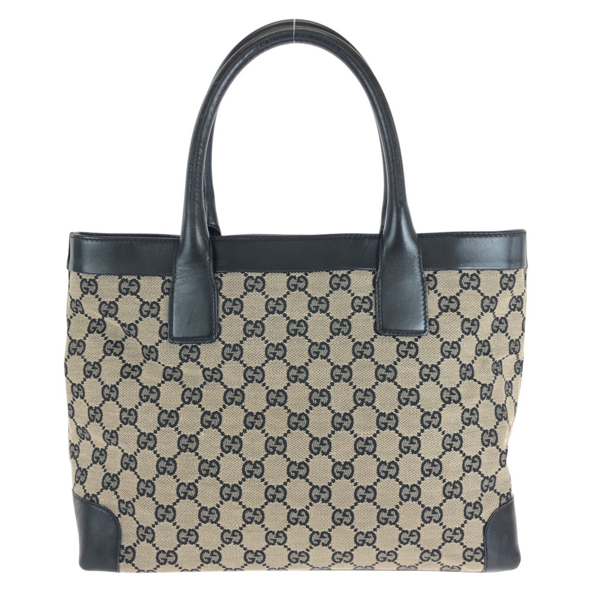15019
GUCCI グッチ ブラック 黒 ゴールド金具 GGキャンバス / レザー 002 1119 トートバッグ ハンドバッグ  レディース