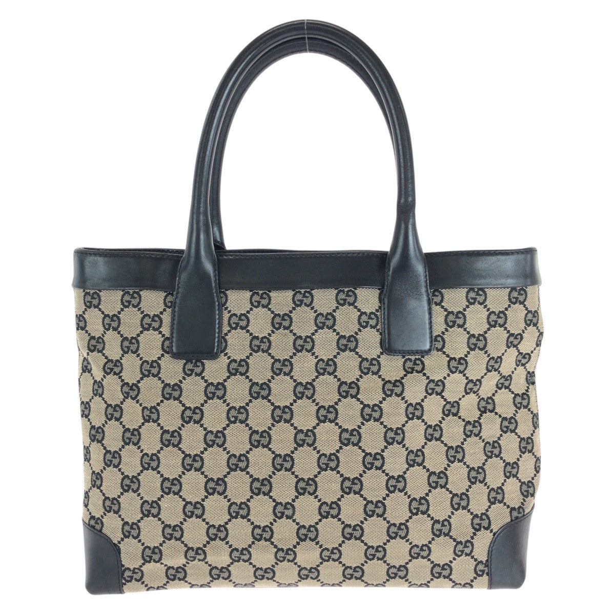 15019
GUCCI グッチ ブラック 黒 ゴールド金具 GGキャンバス / レザー 002 1119 トートバッグ ハンドバッグ  レディース