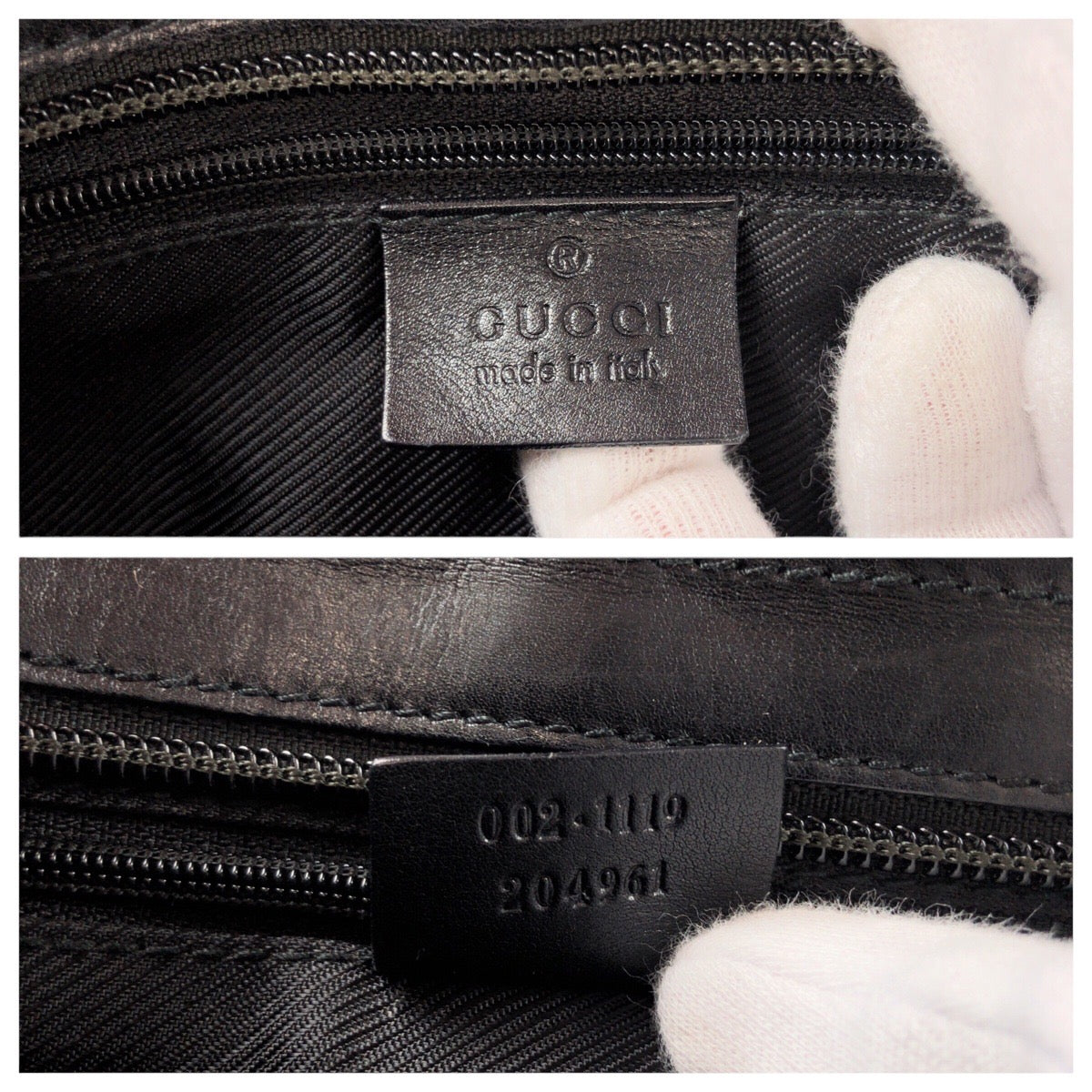 15019
GUCCI グッチ ブラック 黒 ゴールド金具 GGキャンバス / レザー 002 1119 トートバッグ ハンドバッグ  レディース