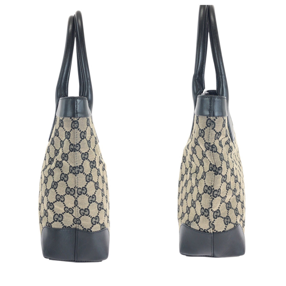 15019
GUCCI グッチ ブラック 黒 ゴールド金具 GGキャンバス / レザー 002 1119 トートバッグ ハンドバッグ  レディース