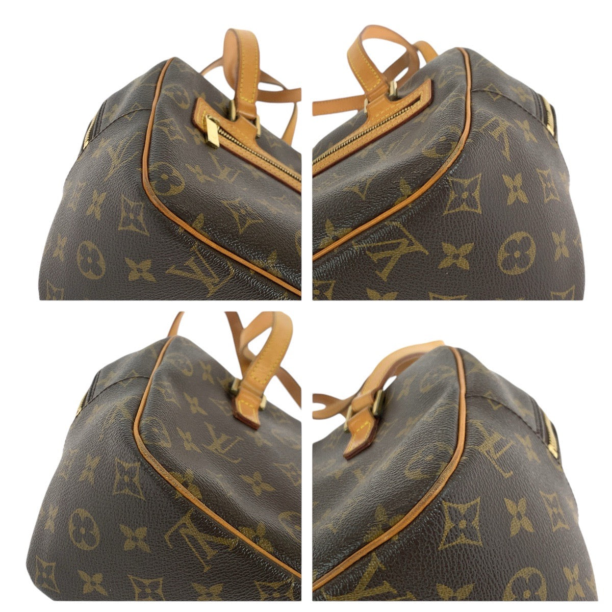 15022
LOUIS VUITTON ルイヴィトン モノグラム シテ MM ブラウン ゴールド金具 PVC / レザー M51182 トートバッグ ショルダーバッグ  レディース