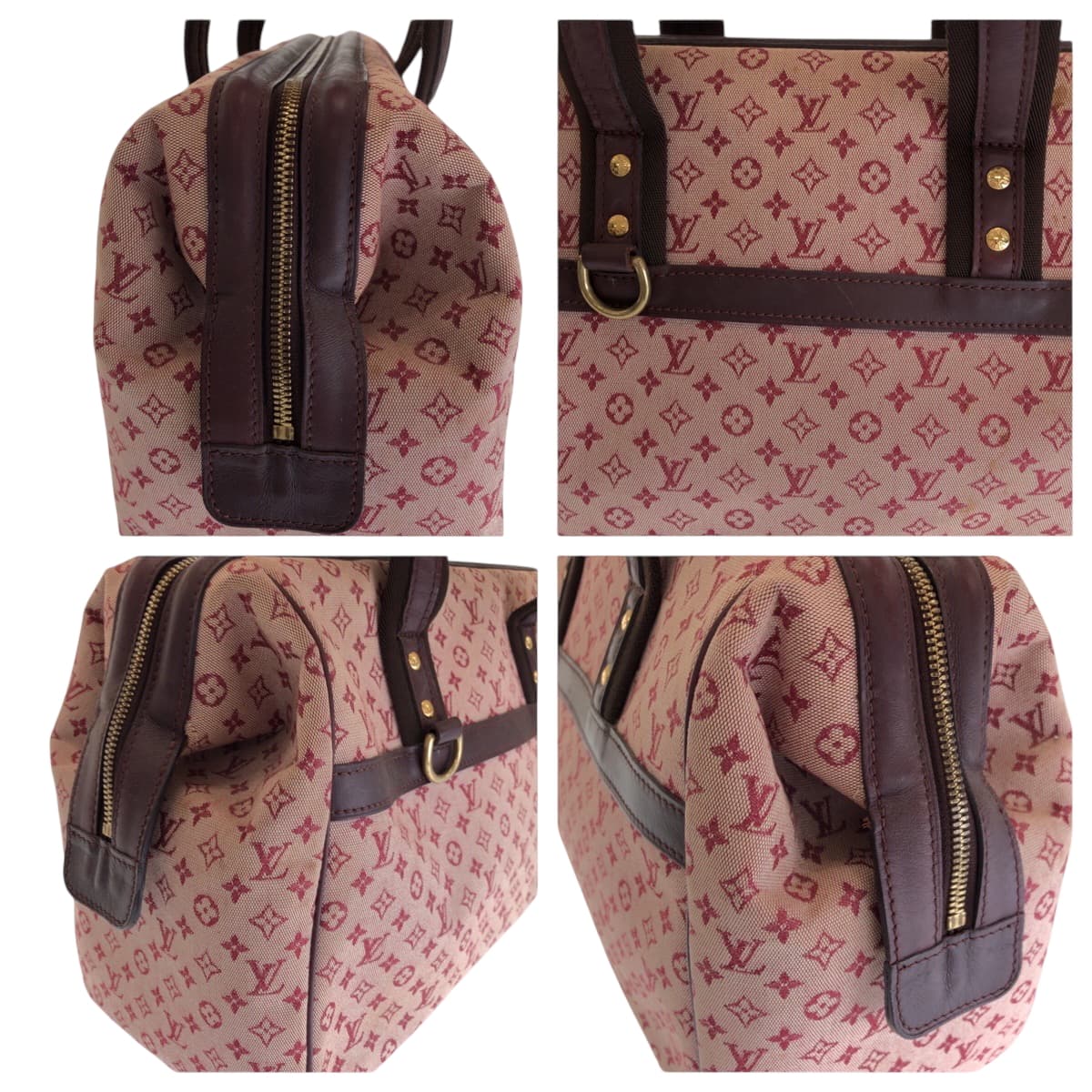 15023
LOUIS VUITTON ルイヴィトン モノグラムミニ ジョセフィーヌGM チェリー ピンク ゴールド金具 キャンバス M92213 トートバッグ ハンドバッグ  レディース