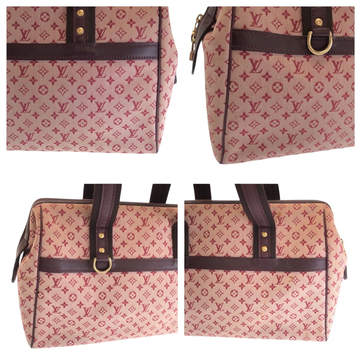 15023
LOUIS VUITTON ルイヴィトン モノグラムミニ ジョセフィーヌGM チェリー ピンク ゴールド金具 キャンバス M92213 トートバッグ ハンドバッグ  レディース