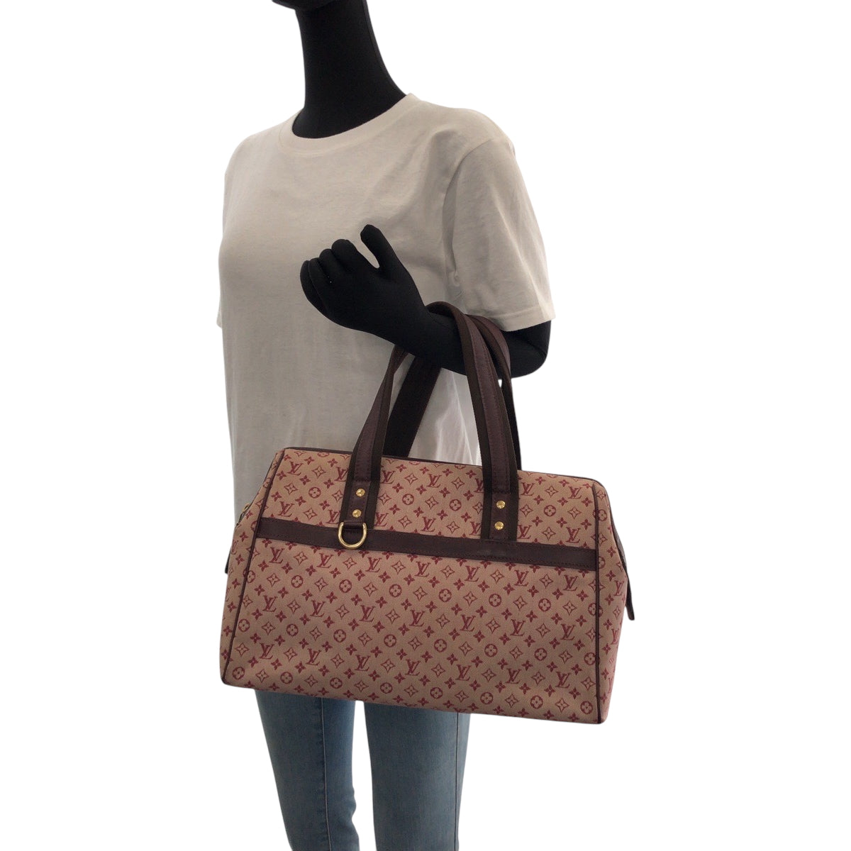 15023
LOUIS VUITTON ルイヴィトン モノグラムミニ ジョセフィーヌGM チェリー ピンク ゴールド金具 キャンバス M92213 トートバッグ ハンドバッグ  レディース