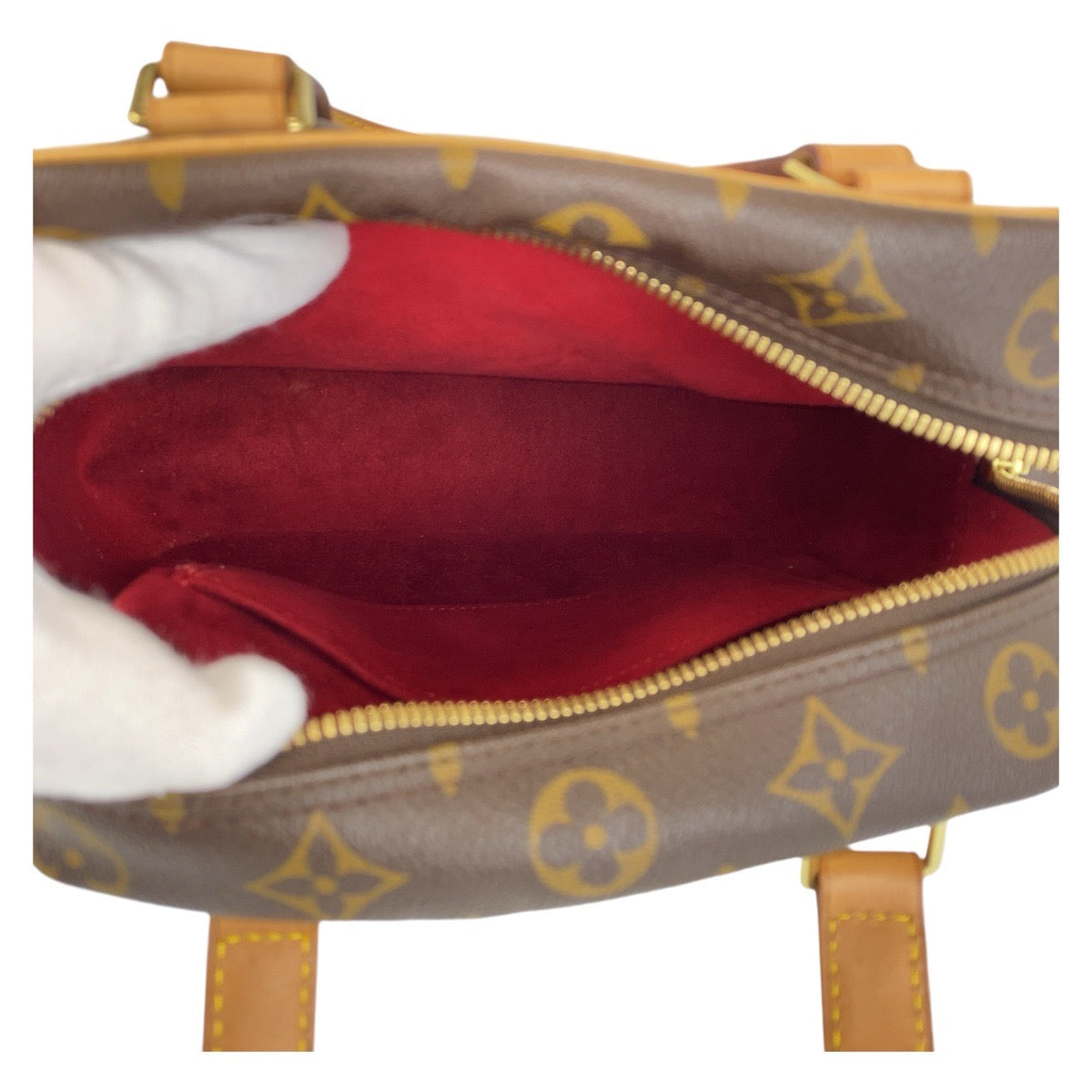 15024
LOUIS VUITTON ルイヴィトン モノグラム エクサントリ シテ ブラウン ゴールド金具 PVC / レザー M51161 ハンドバッグ  レディース