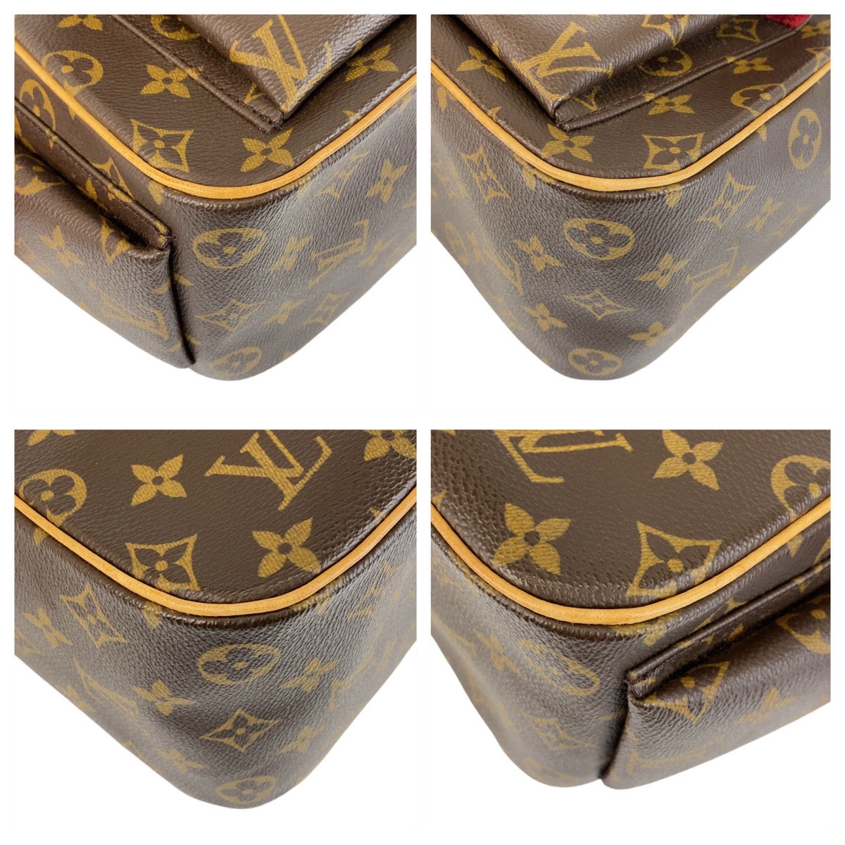 15024
LOUIS VUITTON ルイヴィトン モノグラム エクサントリ シテ ブラウン ゴールド金具 PVC / レザー M51161 ハンドバッグ  レディース
