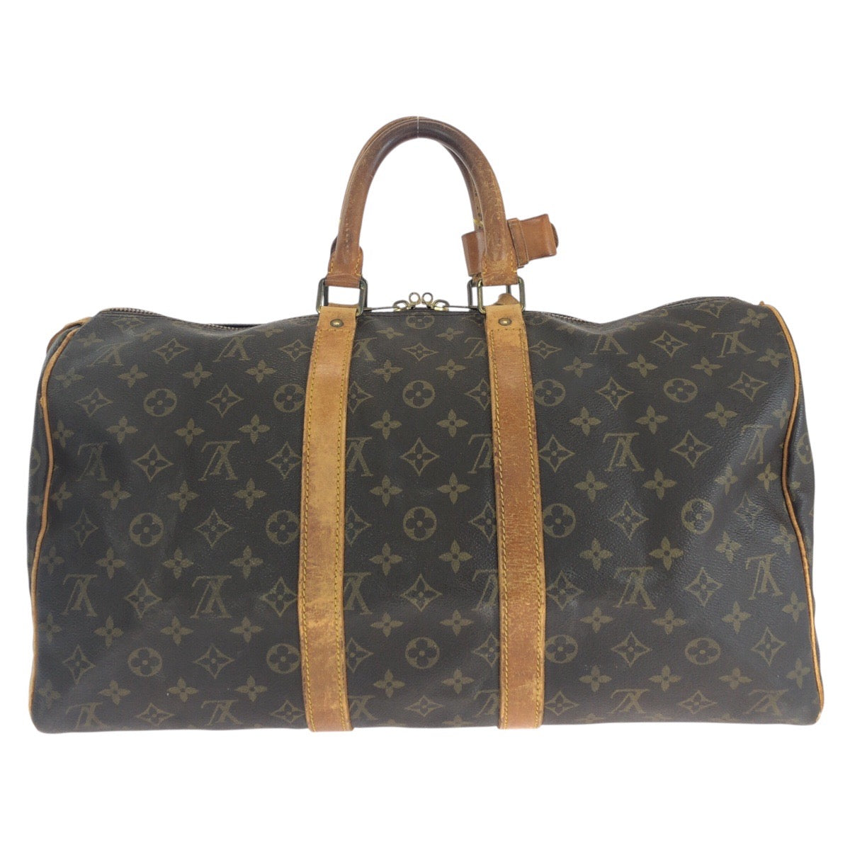 15025
LOUIS VUITTON ルイヴィトン モノグラム キーポル 45 ブラウン ゴールド金具 PVC / レザー M41428 ボストンバッグ 男女兼用  レディース