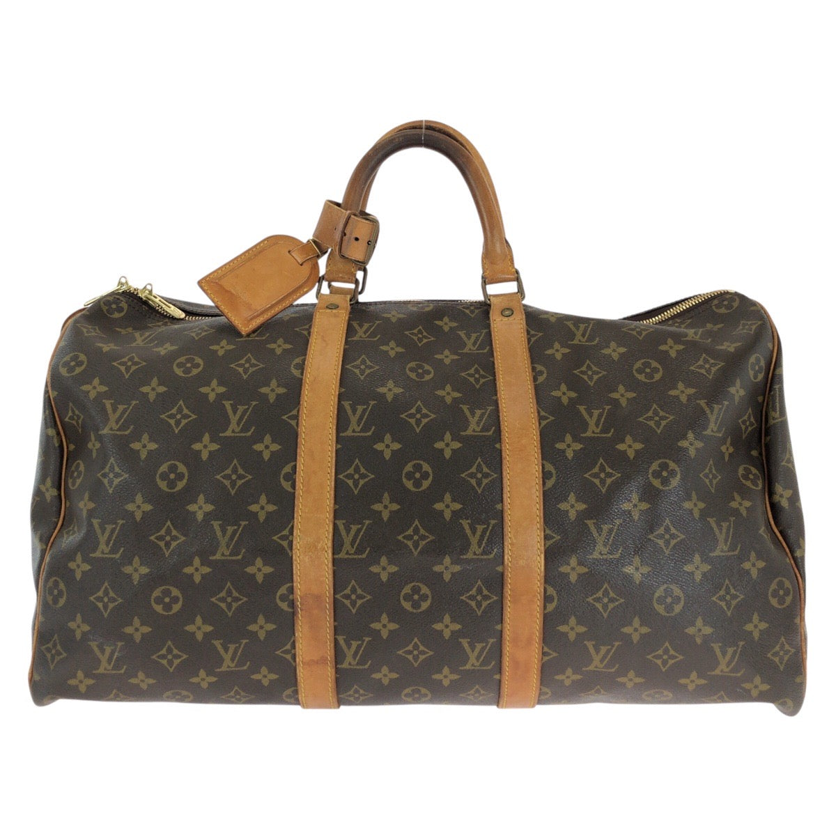15026
LOUIS VUITTON ルイヴィトン ヴィンテージ モノグラム キーポル 50 ブラウン ゴールド金具 PVC / レザー M41426 ボストンバッグ 男女兼用  レディース