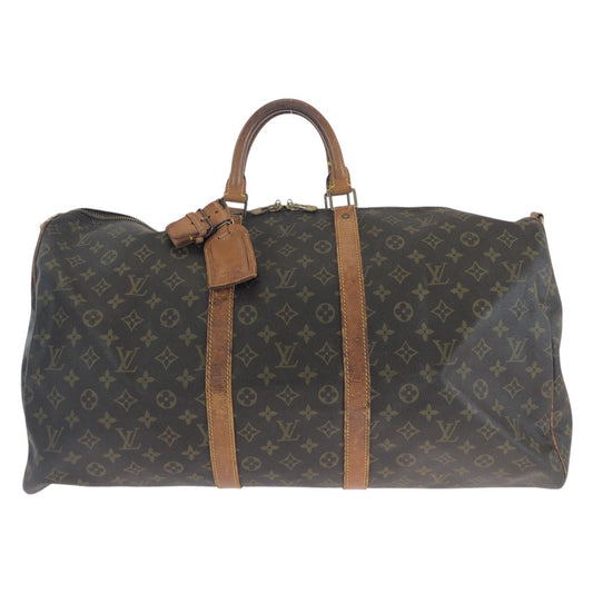 15027
LOUIS VUITTON ルイヴィトン モノグラム キーポルバンドリエール 55 ブラウン ゴールド金具 PVC / レザー M41414 ボストンバッグ 男女兼用  レディース