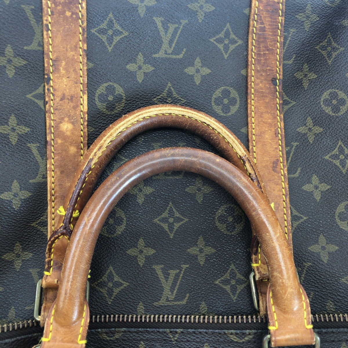 15027
LOUIS VUITTON ルイヴィトン モノグラム キーポルバンドリエール 55 ブラウン ゴールド金具 PVC / レザー M41414 ボストンバッグ 男女兼用  レディース