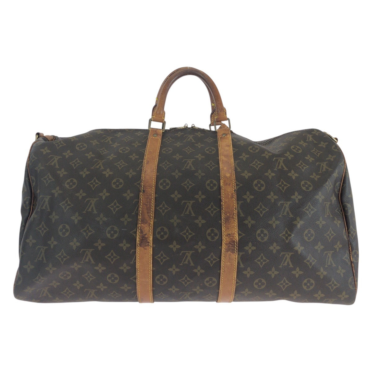 15027
LOUIS VUITTON ルイヴィトン モノグラム キーポルバンドリエール 55 ブラウン ゴールド金具 PVC / レザー M41414 ボストンバッグ 男女兼用  レディース
